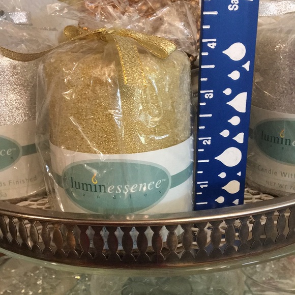 NWT 6 LARGE SPARKLY FESTIVE CANDLES - Picture 5 of 7